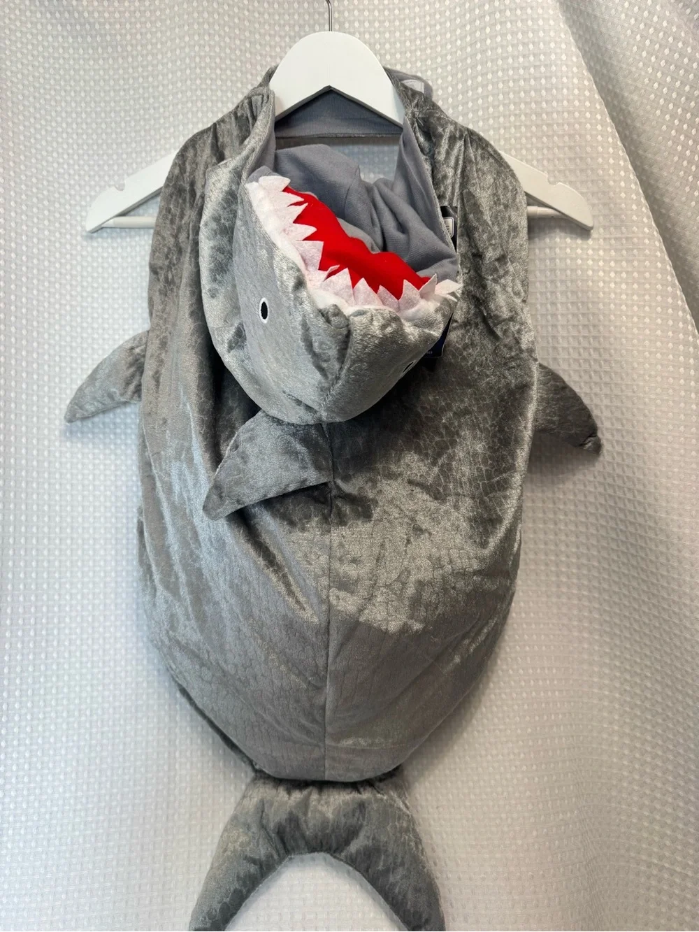 Casual Canine Gray Shark Pet Costume with Hooded Fin and Tail